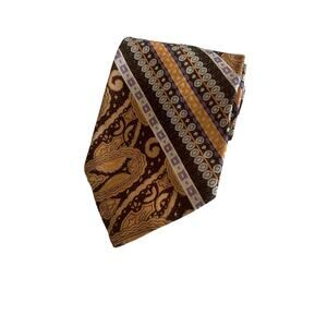 Funky Vintage Sears The Merit Store Men's Tie Purple Brown Orange Paisley